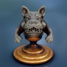 cão felicidade arte brinquedo escultura decoração 3d print model - Mito3D