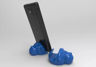dog smartphone stand 3d printing model - threeding support 3d print model - Mito3D