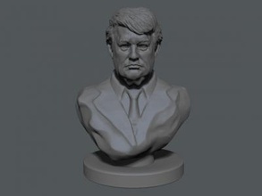 donald trump art La stampa 3D, modello, file di 3D stampabile la progettazione, 3d, Donald Trump Trump, presidente, stati UNITI, busto, scultura 3d print model - Mito3D