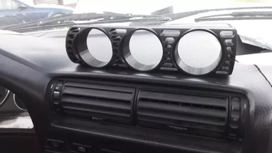 doble aire vaina aumentar calibre 3 52mm BMW e30 3d impresión modelo trío turbo 3d print model - Mito3D