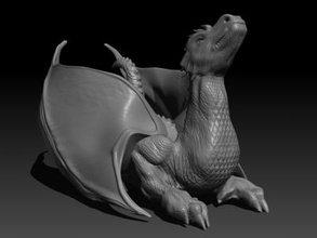 dragon art 3D printing model, file, printable design, 3d print, dragon,monster,creature,dragons,sculpture 3d print model - Mito3D