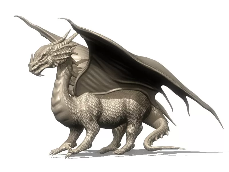 dragon 3d printing model - threeding sculpture monster creature fantasy reptile 3D print model - Mito3D