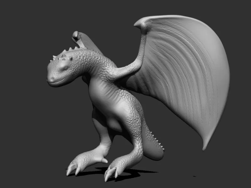 Ejderha 3d baskı model üçleme heykelcik heykel oyun tahtlar 3D print model - Mito3D