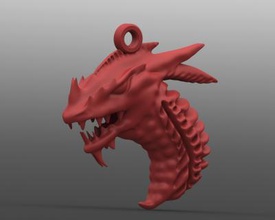 dragon 5 keychain toys games & hobby 3D printing model, file, printable design, 3d print, dragon, dino, keychain, pendant, game, toy, monster, creature, 3d print model - Mito3D