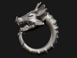 dragon ring fashion 3D printing model, file, printable design, 3d print, dragon,jewel,jewelery,fashion,ring 3d print model - Mito3D