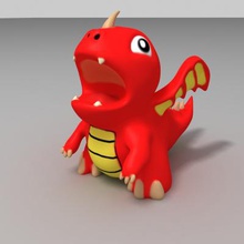 dragon toon 3 toys games & hobby 3D printing model, file, printable design, 3d print, dragon, head, monster, creature, dragons, medieval,dragonvale 3d print model - Mito3D