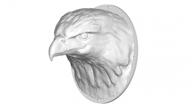 Águia cabeça arte 3D impressão modelo Arquivo imprimível Projeto 3d 3d print model - Mito3D