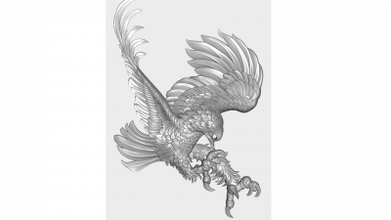 eagle relief art 3D printing model, file, printable design, 3d print, Eagle 3d print model - Mito3D