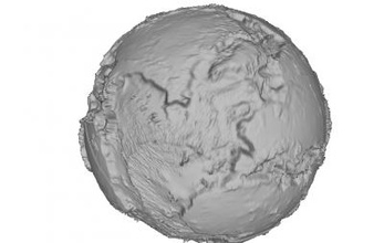terra planeta sem água natureza 3D modelo de impressão, a impressão arquivo design, 3d, terra, globo, água, duas partes 3d print model - Mito3D