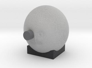earth moon art 3D printing model, file, printable design, 3d print, from the to moon, movies, man in scifi, science-fiction, silent movie prop, 3d print model - Mito3D