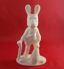 Pascua Resurrección conejito 3d impresión modelo trío figurilla huevo Conejo 3d print model - Mito3D