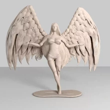 beau ange 3d impression modèle trio art sculpture anges 3d print model - Mito3D