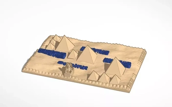 educational map pyramids giza 3d printing model - threeding 3d print model - Mito3D