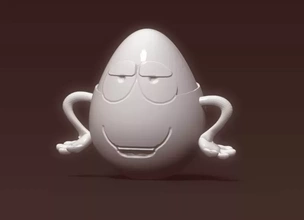 Yumurta Kulp destek 3d baskı model üçleme karikatür toon yumurtalar huevo 3d print model - Mito3D