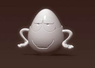 uovo titolare casa, ufficio & giardino La stampa 3D, modello, file di 3D stampabile la progettazione, 3d, l'uovo,il titolare,uova,huevo,cartone,cartone animato 3d print model - Mito3D