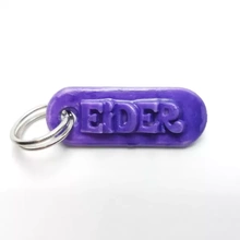 eider personalized keychain embossed letters 3d printing model - threeding customizable keychains names 3d print model - Mito3D