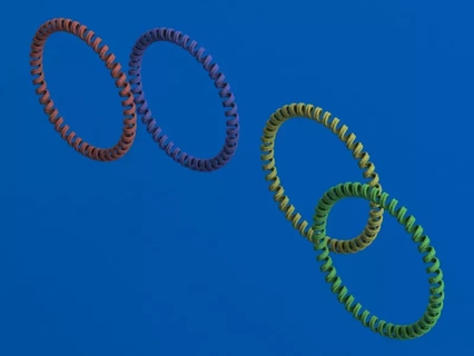 elastic coil plastic wristbands 3d printing model art jewellery plasticmodel beauty 3d print model - Mito3D