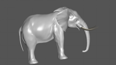 elefante 3d modelo 3D impresión expediente imprimible diseño 3d print model - Mito3D