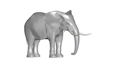 l'éléphant 3d modèle impression trio 3d print model - Mito3D