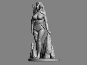 elf menina a arte 3D modelo de impressão, impressão arquivo design, 3d, elf,menina,mulher,de escultura 3d print model - Mito3D