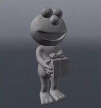 elmo 3d stampa modello treding cartone animato arredamento 3dmodel 3dprint muppets 3dp figurina 3d print model - Mito3D