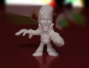 elvis figurine 3d printing model - threeding star rock singer presley vegas 3d print model - Mito3D