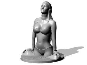 emergente menina 3d impressão modelo trio mulher água sexy mulheres lindo 3d print model - Mito3D