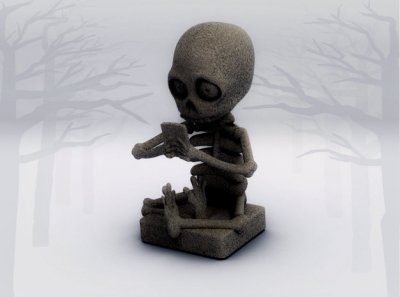 endless wassup skeleton art 3D printing model, file, printable design, 3d print, skeleton,skull,halloween,smartphone,funny,monster,creature 3D print model - Mito3D