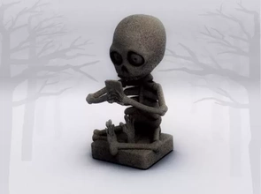 infinito esqueleto 3d impressão modelo trio Bruxas crânio monstro criatura engraçado Smartphone 3d print model - Mito3D