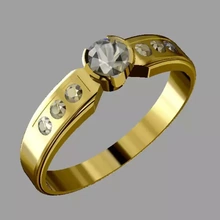engagement ring 3d printing model - threeding zlatnictvi-aa 3d print model - Mito3D
