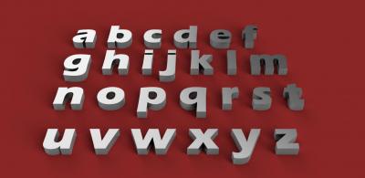 erasbold font lowercase 3d letters stl file art 3D printing model, file, printable design, print, 3dletter, 3dletters, type, decoration, words, other, gadgets, agency, fonts, language, sign, symbol, letter, stlfile, 3dmodel, 3dprint, alphabet, letters, font, text 3d print model - Mito3D