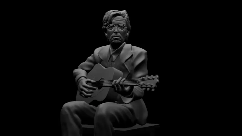 Eric clapton fişten çekildi 1992 3d baskı model üçleme Sanat oyuncak oyuncaklar yazdırılabilir gitar minyatür İngiltere 3dprinting obj stl printing Amerikan şekil grup 3D print model - Mito3D