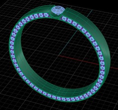 anillo de eternidad 001 la moda 3D modelo impresión, impresión en archivo, imprimibles 3D, diseño 3d, el Anillo La Fresado 3d print model - Mito3D