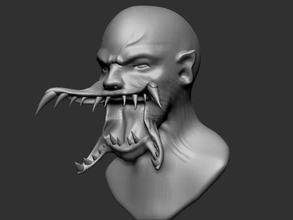 evil head 3d printing model - threeding monster creature 3d print model - Mito3D