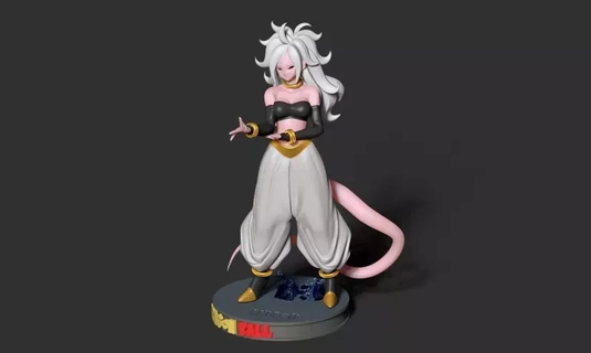 exquisite 3d printed android 21 model printing art figurine sculpture anime fan geek 3d-print culture manga collectible villain dragonball enigma pop replica merch android21 3d print model - Mito3D
