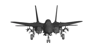 f14 combatiente aeronave 3d impresión modelo trío 3d print model - Mito3D