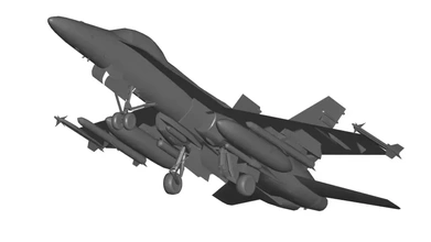 f18 combattant avion 3d impression modèle trio 3d print model - Mito3D
