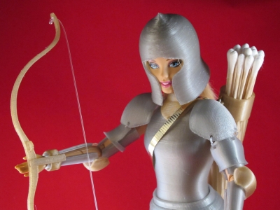 faire play-recurve-Bogen Spielzeug, Spiele & hobby 3D-Druck-Modell, 3D-Druck-Datei, 3D-druckbares Modell, 3D-Druck, design, 3d-drucken, barbie, Bogen, Puppen, faire_play, Köcher, zheng3 3D print model - Mito3D