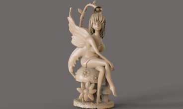 fairy art 3D printing model, file, printable design, 3d print, fairy,sculpture,statue,woman,wings 3d print model - Mito3D
