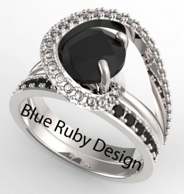 design extravagante anel de cocktail a moda 3D modelo impressão, impressão arquivo design, 3d, anel, anéis, bonito, halo, única, designer jóias, jóias 3D print model - Mito3D