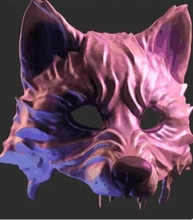 fantaisie Loup masque 3d impression modèle trio art Halloween costume collection druide animal cosplay 3d print model - Mito3D