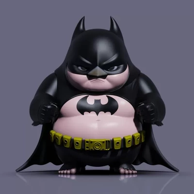 fett batman 3d drucken modell dreiding stichworte super held chibi dc eu 3d print model - Mito3D