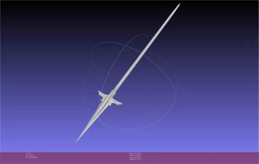 fate achilles spear printable assembly 3d printing model costume cosplay replica 3d print model - Mito3D
