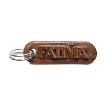fatima personalized keychain embossed letters 3d printing model - threeding customizable keychains names 3d print model - Mito3D