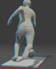 femelle footballeur art 3D impression modèle fichier imprimable conception 3d Jeu Football fille sport 3d print model - Mito3D