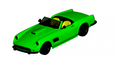 Ferrari 250 gt Californie moteurs transport 3D impression modèle fichier imprimable conception 3d GT 3d print model - Mito3D