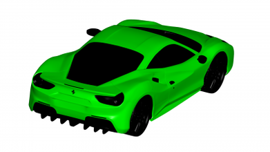 ferrari 488 gtb 2016 motors & transport 3D printing model, file, printable design, 3d print, Ferrari GTB 3d print model - Mito3D