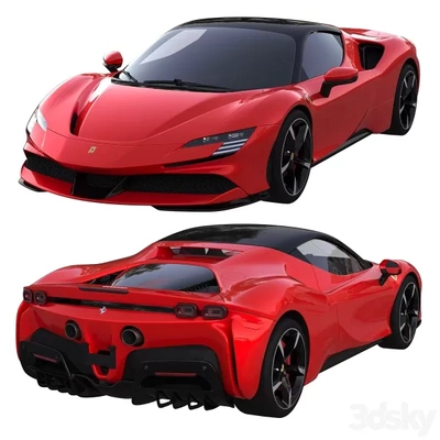 ferrari sf90 stradela 3d baskı model üçleme etiketleri araç yarış hız konfor 3d print model - Mito3D