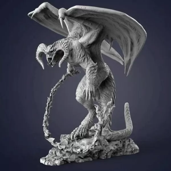 ardente balrog demone 3d figura stampa modello fantasia miniatura geek 3dprinting 3dmodel 3dprint collezione tolkien stl file sauron Signore degli Anelli lotr giochi tavolo Dungeons and Dragons nerd 3dfigure printready terra Mezzo 3D print model - Mito3D