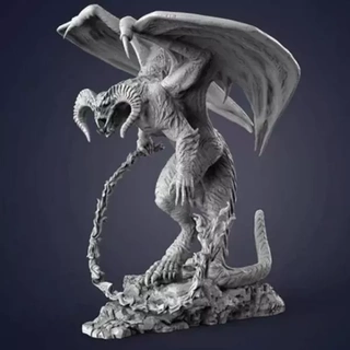 fiery balrog demon 3d figure printing model fantasy miniature geek 3dprinting 3dmodel 3dprint collectible tolkien stlfile sauron lordoftherings lotr tabletopgaming dungeonsanddragons nerd 3dfigure printready middleearth 3d print model - Mito3D